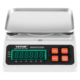 VEVOR Industrial Counting Scale, 10 kg x 0.1 g, Digital Scale for Parts and Coins, g/kg/lb/oz/ct Units