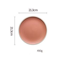 Pure Color Matte Ceramic Plate (Option: 1 Style)