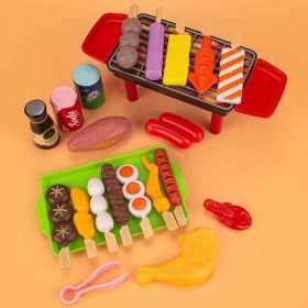 Baby Simulation BBQ Pretend Play Kitchen Kid Toy Cookware Cooking Food Barbecue Role Play DIY Educational Gifts for Children ZLL (Color: 03)